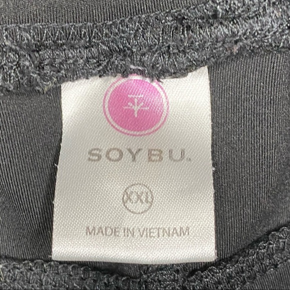 Soybu Gala Mid Rise-Black leggings - Picture 3 of 5